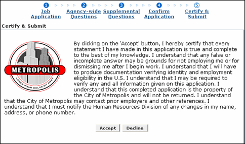 Digital Signature Accept Link Button Location.