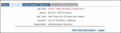 Apply Link Location on a Job Posting.