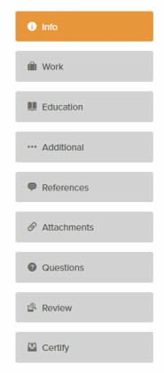 Image of application steps