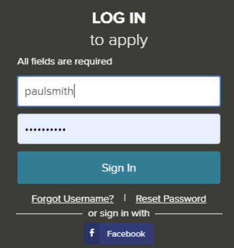 Image of Login form